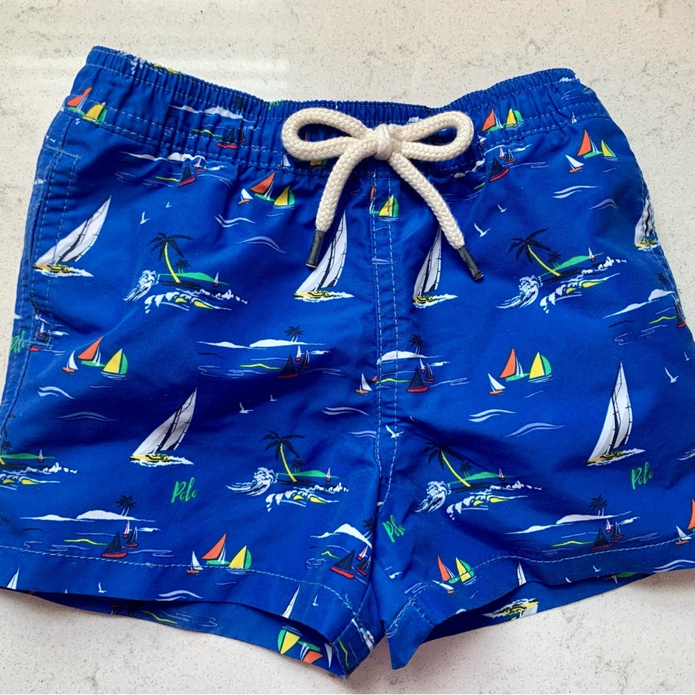 Like New Ralph Lauren Baby Swim Trunks Size 9M